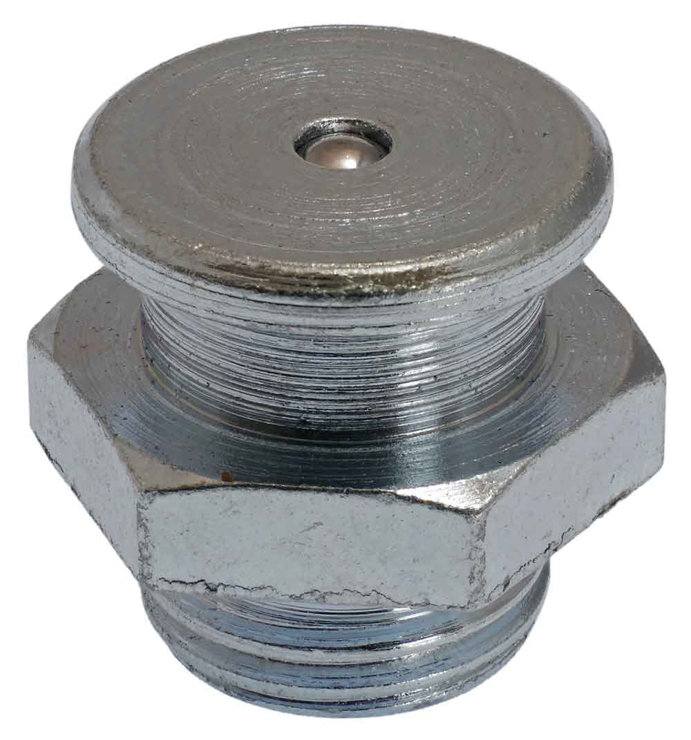 Smörjnippel DIN 3404 i förzinkat stål - foto